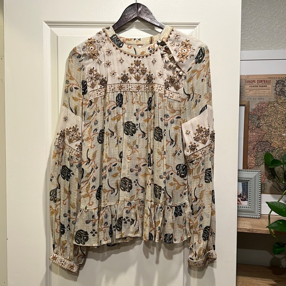 Free people beaded blouse